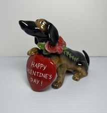 Blue Sky Clayworks HAPPY VALENTINE  S DAY Valentine Dachshund Figurine NEW