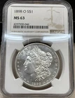 1898-O $1 Morgan Silver Dollar MS63 NGC Bright White Beauty!