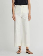 APIECE APART NWT $325 Chino Merida Cropped Wide Leg Pants in Cream 6