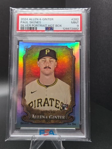 2024 Topps Allen & Ginter Paul Skenes Silver Portrait Hot Box #282 RC PSA 9 MINT