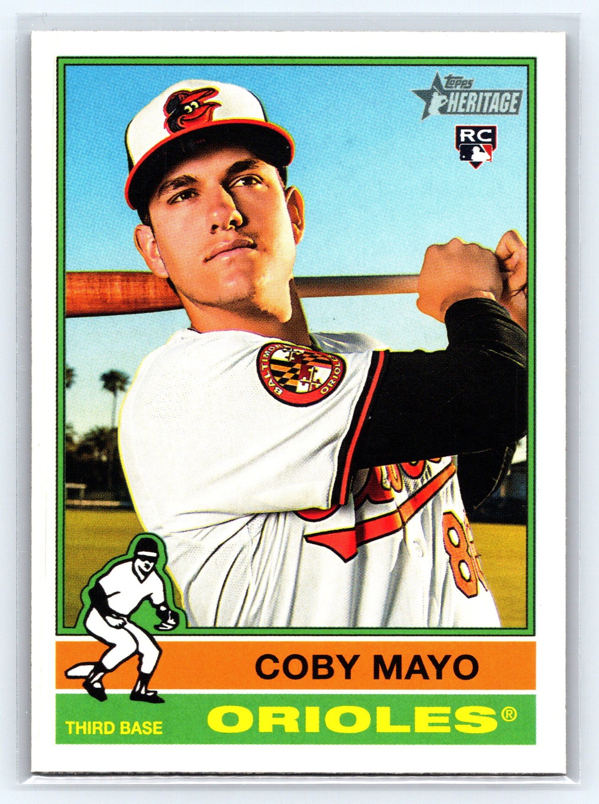 2025 Topps Heritage Coby Mayo #340 RC Rookie Orioles