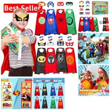 Creative Play - Superhero Cape Set for Ages 3-12  8 Capes  Masks Included