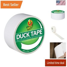 Duck Brand 1265015 Color Duct Tape, White, 1.88 Inches x 20 Yards, Single Roll