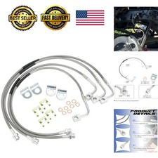 89716 Stainless Brake Lines Front And Rear Extended Brake Lines Compatible With