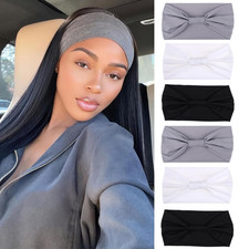 6 Packs Fashion Sports Headbands for Women - Non-Slip Stretchy Boho Turbans for
