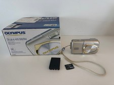 Olympus Stylus 410 4MP Digital Camera, Gold, Box, Battery, Memory Card, Tested