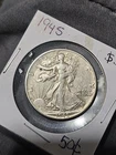 VF/XF 1945 P LIBERTY WALKING SILVER HALF DOLLAR COIN