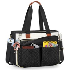 Teacher Tote Bag For Women Work 15.6 Inch Laptop Large Cup Holder Nurse Bag