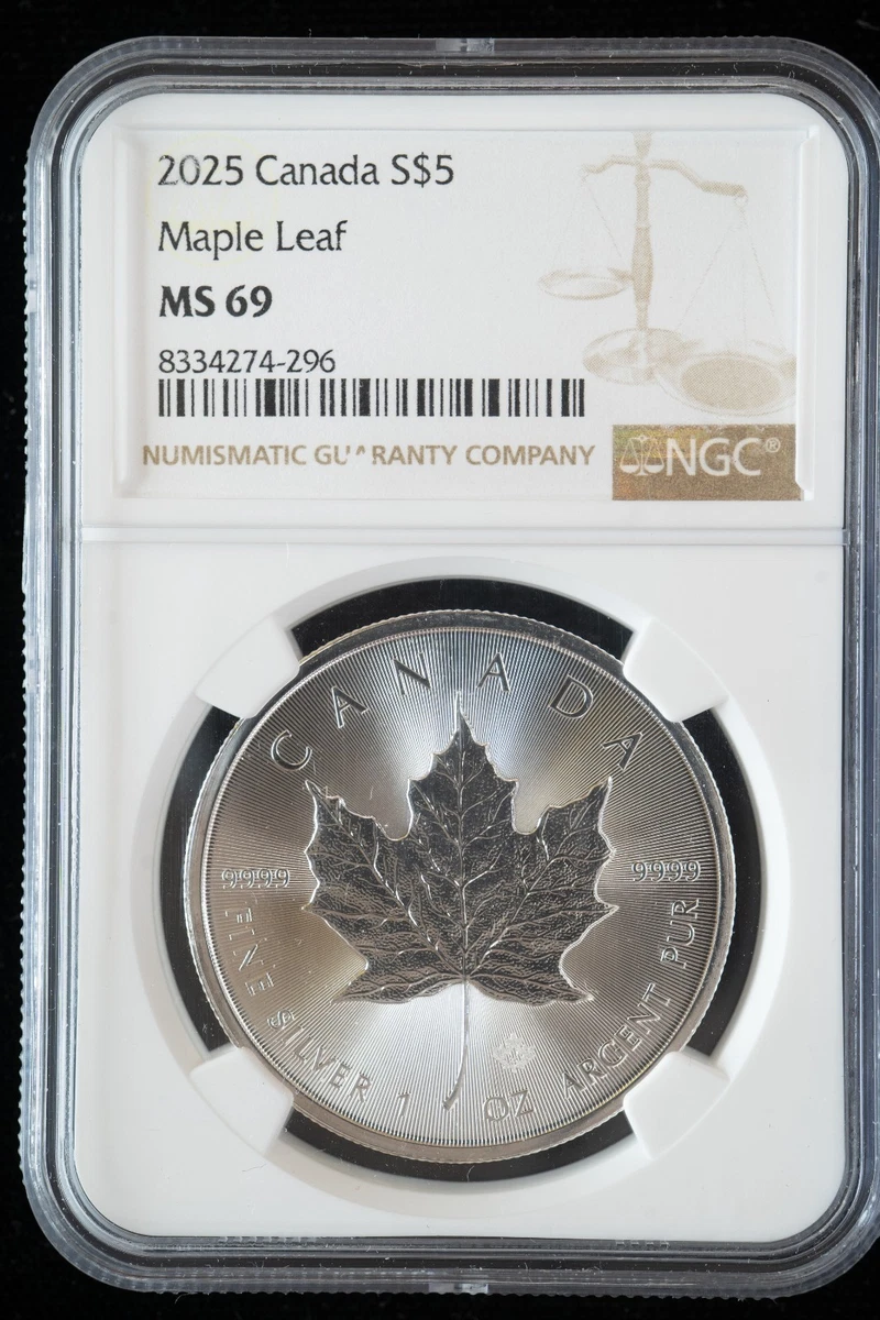 Canadian Maple Leaf MS 69 Silver Bullion Coins for sale | eBay