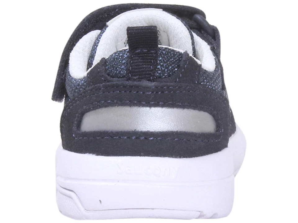 Saucony Niño Pequeño/Niño Pequeño Jazz-Lite-2.0 Tenis Gancho/Bucle Zapatos Azul Marino/Plateado Foto 4 de 4