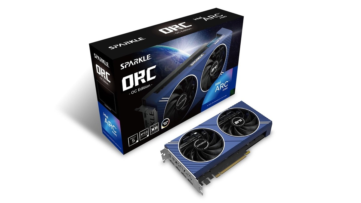 Intel ARC A580 グラフィックボード Sparkle Intel Arc A580 SA580C-8GOC 8GB GDDR6 Graphics Card Dual