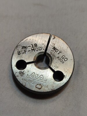 Greenfield 7/16-18 BSF MOD Not Go .4009 Ring Special Thread Gage (Rg4)