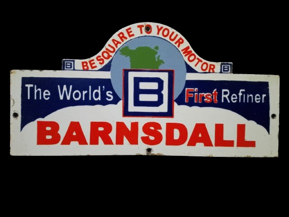 Porcelain Barnsdall Motor Oil Enamel Metal Sign Size 40