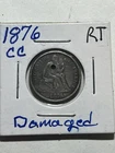 1876 CC Seated Liberty Dime 10c Carson City Higher Grade XF Details Holed