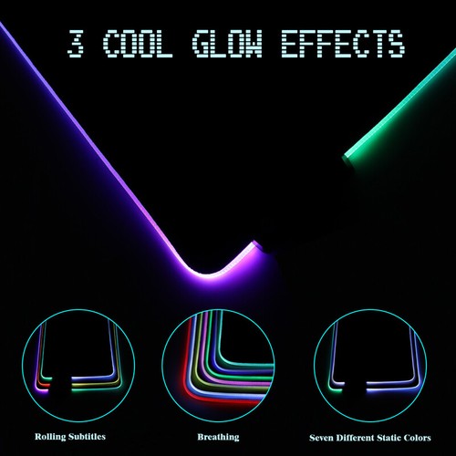 Gaming Mauspad RGB LED Licht Computer Tastatur Maus Matte XXL Extra Groß - Bild 4 von 12