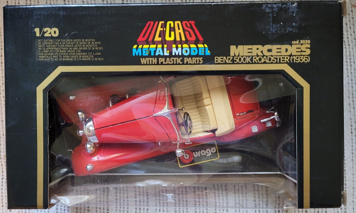 Bburago 1936 Mercedes-Benz 500 K Special Roadster 1:20 Scale
