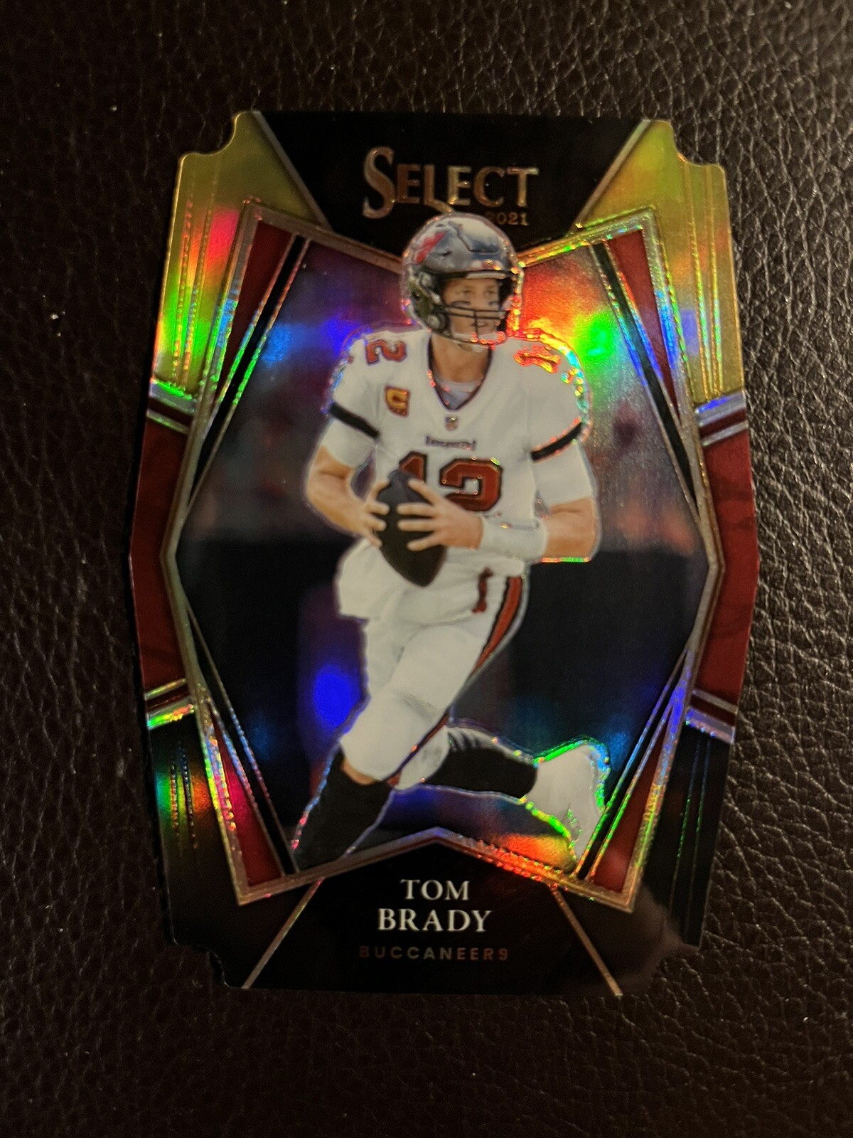 2021 Panini Select Tom Brady # 101, Gold & Black Prizm Die Cut Premier Level