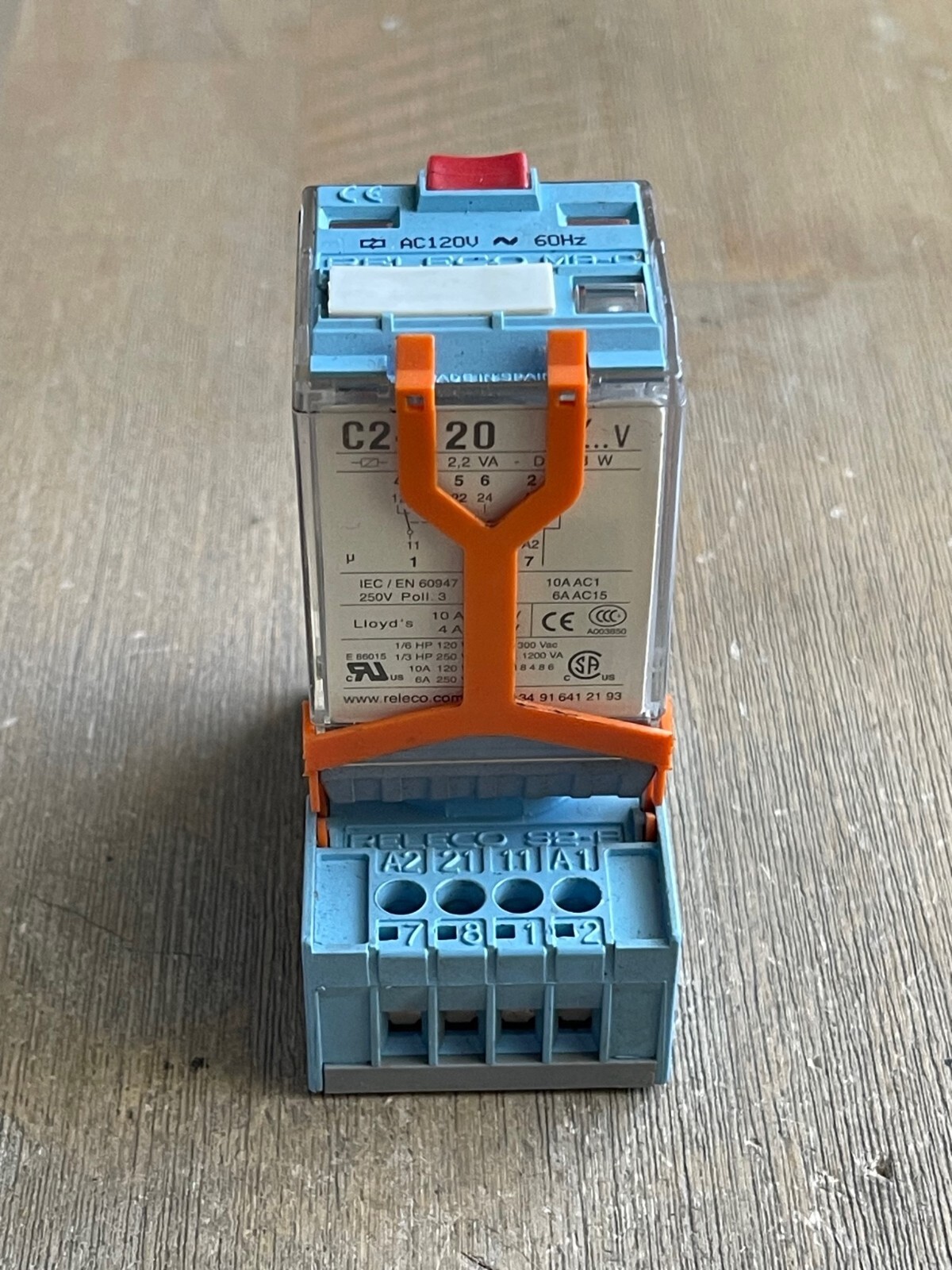 releco-mr-c-c2-a20-relay-120vac-8-pin-with-releco-s2-b-socket-base-ebay