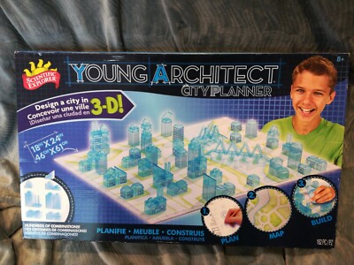 Scientific Explorer Young Architect 3-D City Planner Play Set 162 Pieces NEW