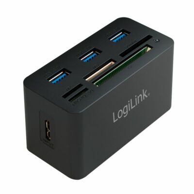 USB 3.0 3-Port Hub USB Verteiler Splitter mit CF M2 MS MicroSD & SD Kartenleser