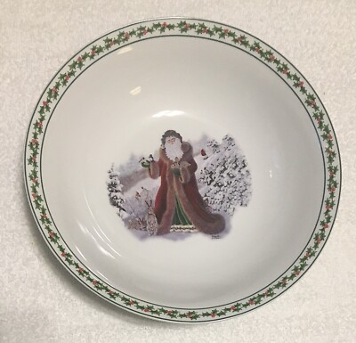 National Wildlife Federation ''Father Christmas    10  Serving Bowl Santa Rabbit