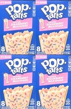 4 PACK - Kellogg's Pop Tarts Frosted Strawberry Milkshake, 8 Count 13.5 oz Box