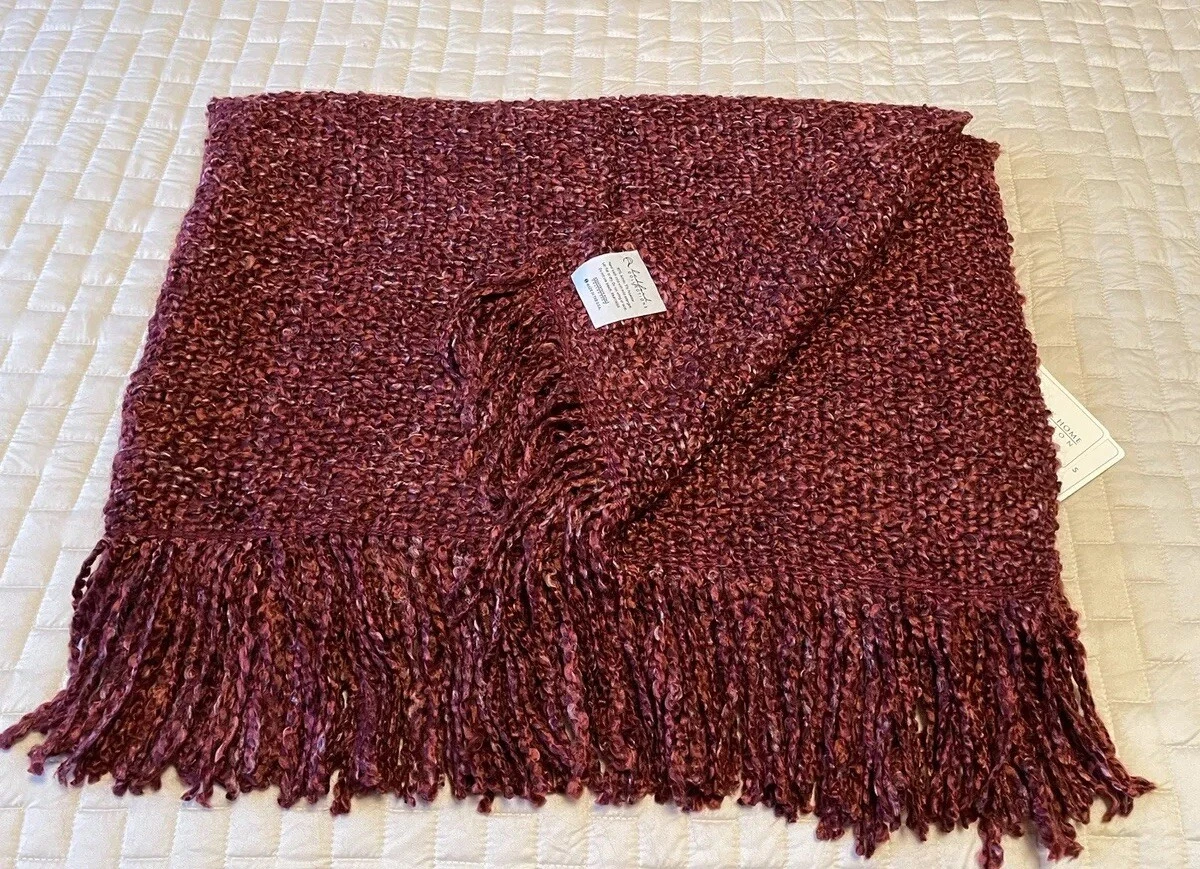 Bedford Cottage Kennebunk Collections Throw Cranberry Colored Made In USA