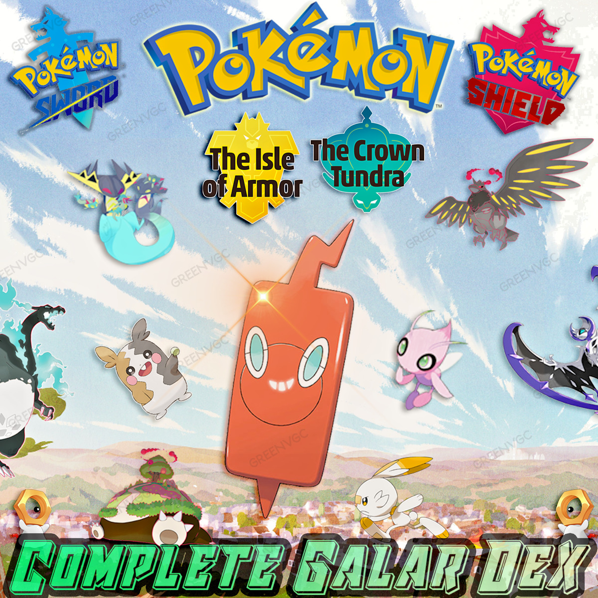 Pokemon Sword/Shield Isle of Armor Pokedex 100% Complete Save