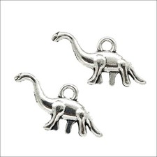 60pc dinosaur Antique Silver Charms Pendants for Jewelry Making Necklace 14 27mm