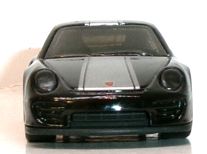 LOOSE 2023 HOT WHEELS 1:64 BLACK PORSCHE 911 GT2 SILVER WHEEL SWAP