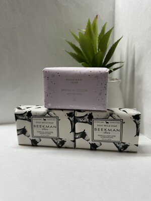 Beekman 1802 Trio, Spring Blossom & 2 Vanilla Absolute Soap Bars 3.5 oz. ea.