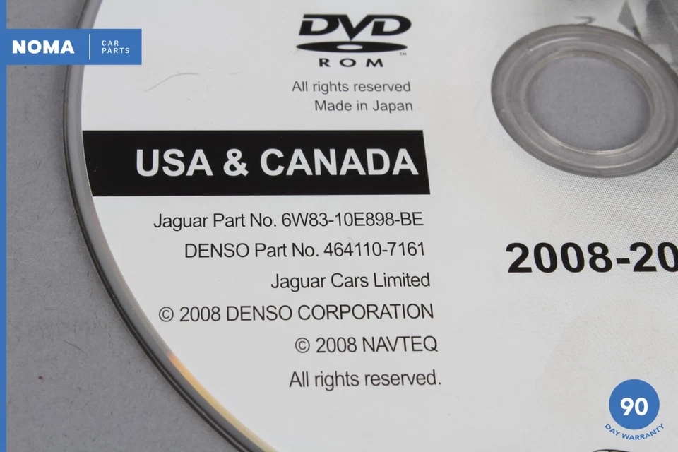 08-09 Jaguar XF XFR X250 Navigation System Disc DVD USA Canada 6W8310E898BE OEM - Image 3 of 4