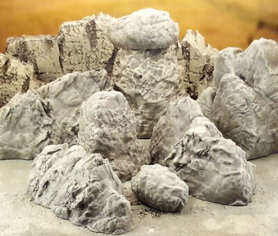 Large Rock Formations for Dioramas or Train Scenery Mountains Unpainted White!