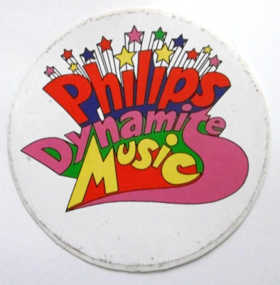 Promotional Stickers Philips Dynamite Music 70er Years Disco Pop Audio Mc Radio