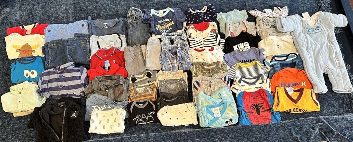 Lot of 56 Baby Boy Mixed clothes, 3-6 months Cat Jack, Air
