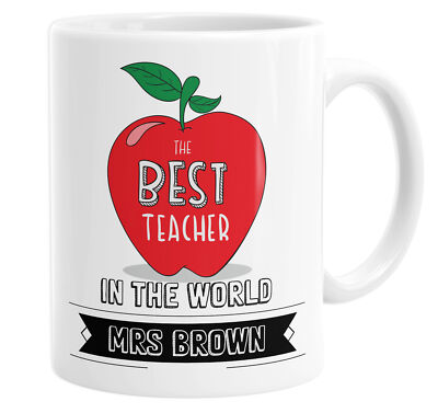 Der beste Lehrer der Welt personalisierte individuelle Namenstasse Teetasse