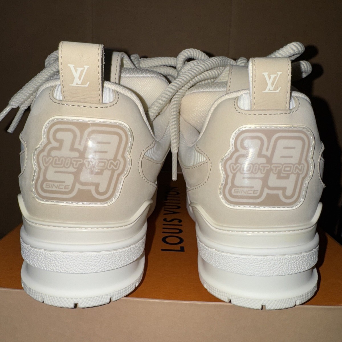 LOUIS VUITTON ヴァージル期 LV ランナー スニーカー 7.5 Brand New Louis Vuitton Skate Sneaker Biege Virgil 6.5uk 7.5Us