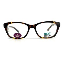 Next Issue NI 05 COL 10 Brown Tortoise Rectangular Eyeglasses 52[]17 140 mm c1