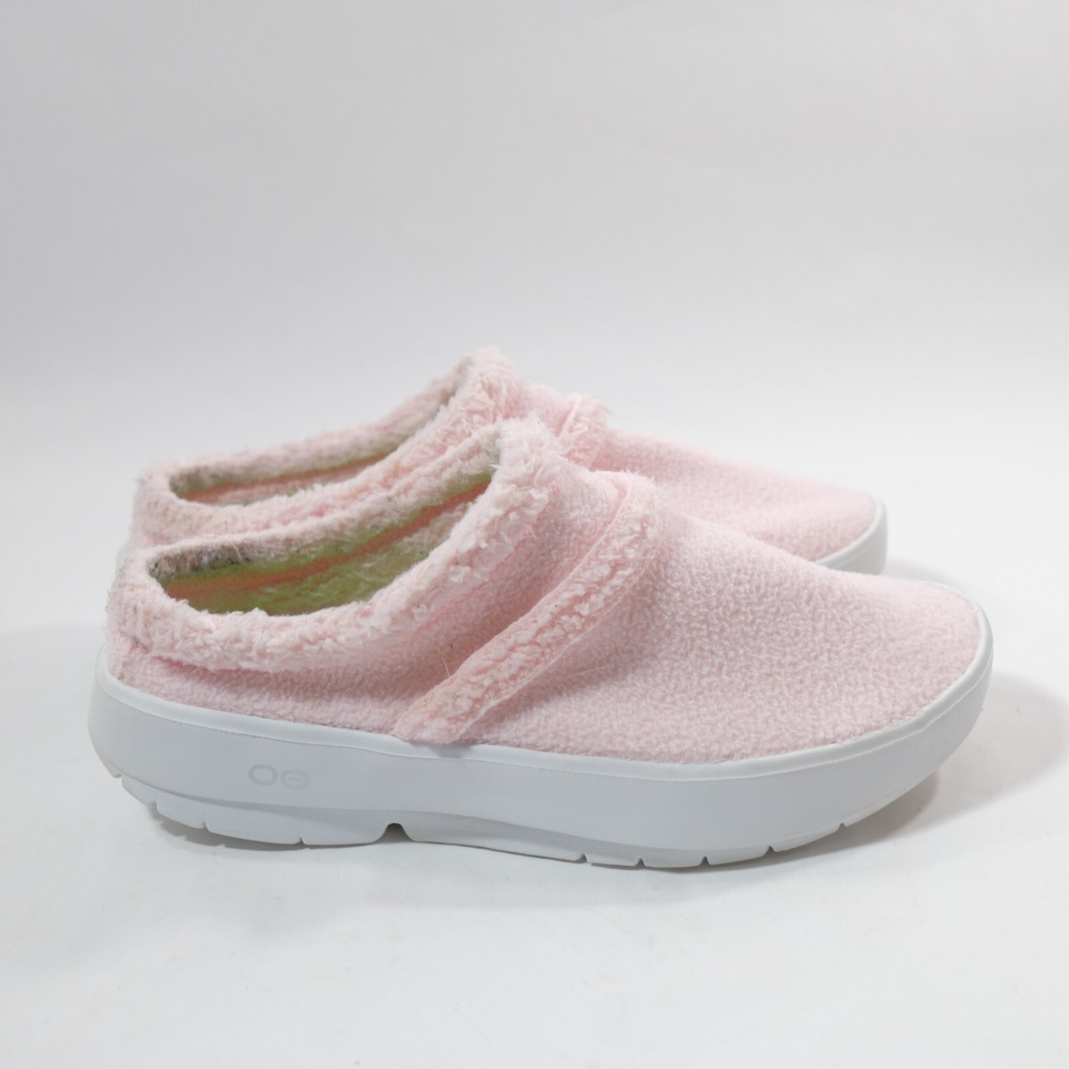 Oofos OOcoozie WomensShoe Slippers Comfort Fleece Recovery Pink Slip On  Size