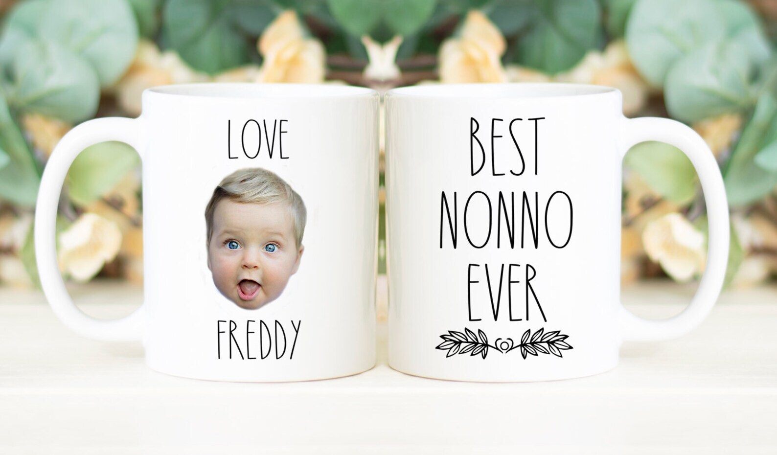 Best Nonno Ever Mug Father's Day Gift Personalized With Photo Of Kids