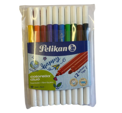 Pelikan Fasermaler happy Colorella duo   10 Stifte, 2 Spitzen Tips