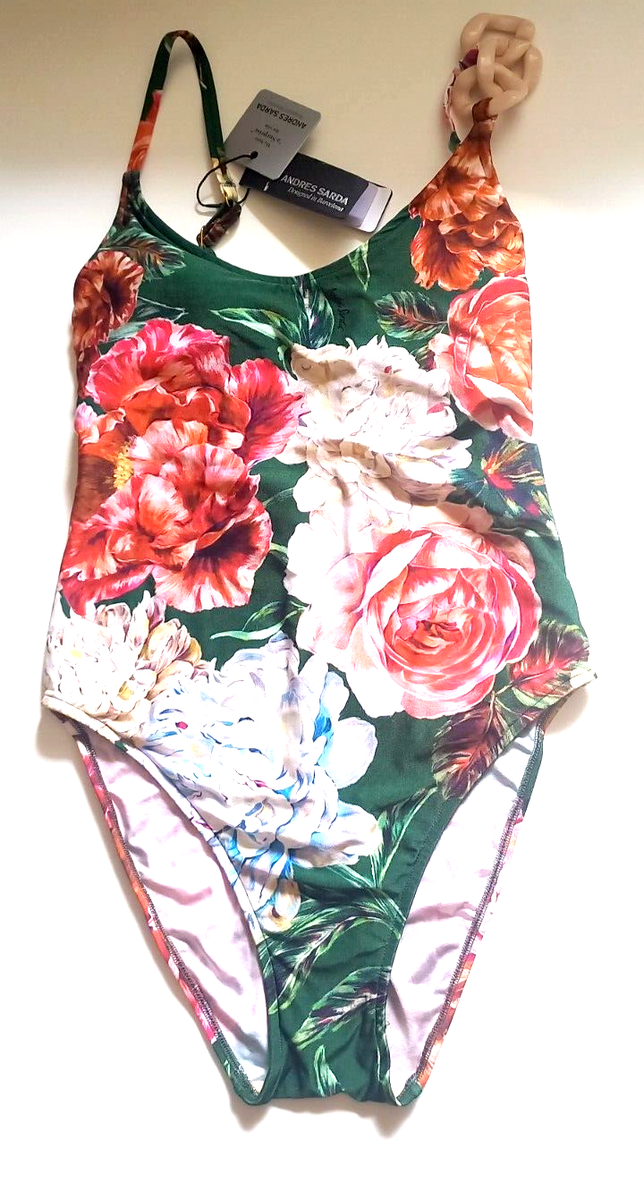 Tankini Andrés Sarda - Imprimé Floral Jardin - Taille XS - Neuf Avec étiquettes