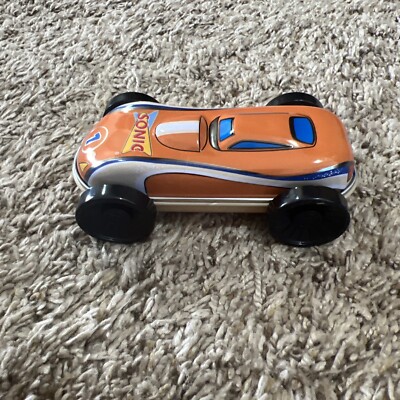 2008 Sonic Wacky Pack Kids Meal Toy Tin Racer Car #1 Container