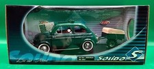 RARE! Solido S 1/16 Green FIAT 500 + Remorque (Trailer) NEW IN BOX #8607 France