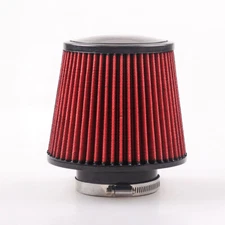 4" Round Tapered Universal Air Intake Cone Filter Chrome For Car Truck SUV 100mm