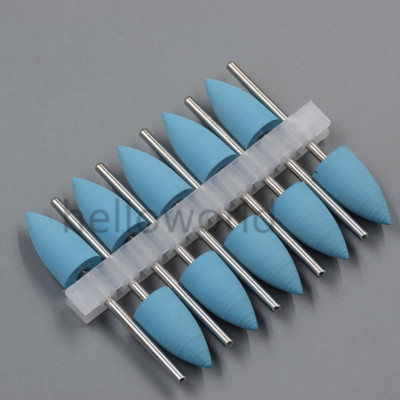 Set Di 10 Inserti In Gomma Silicone Per Lucidatura Diamantata Dentale – Frese Per Resina