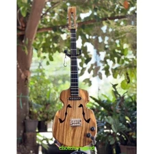 Electric Acoustic Harp Teak Wood Guitar Traditional Musical Handmade 4 Strings