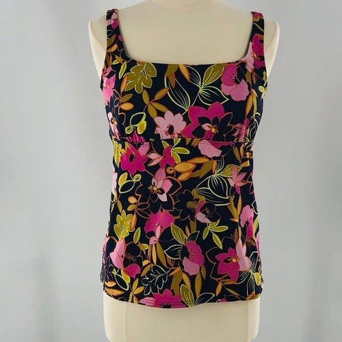 Land's End Tankini mit Blumenmuster mit Bügel