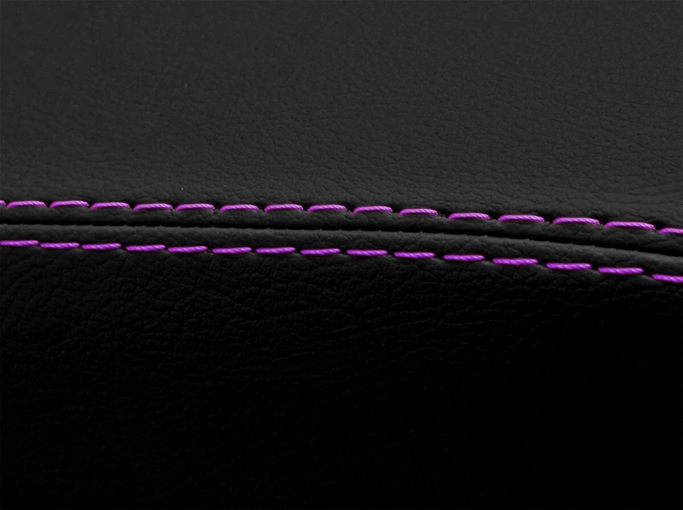 Bota de cambio manual de cuero Dodge Challenger STR8 2008-2014 puntada púrpura Foto 3 de 4