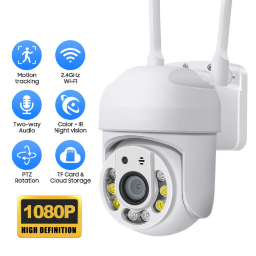 YCC365 Plus Bezprzewodowa kamera WiFi 1080P PTZ IP Zewnętrzna kamera bezpieczeństwa domu US - Zdjęcie 1 z 14